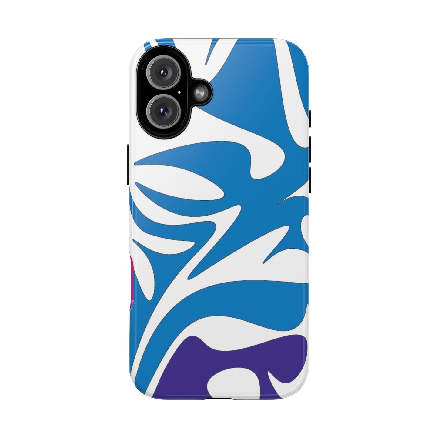 Stylish Tough Phone Case - Blue Abstract Design
