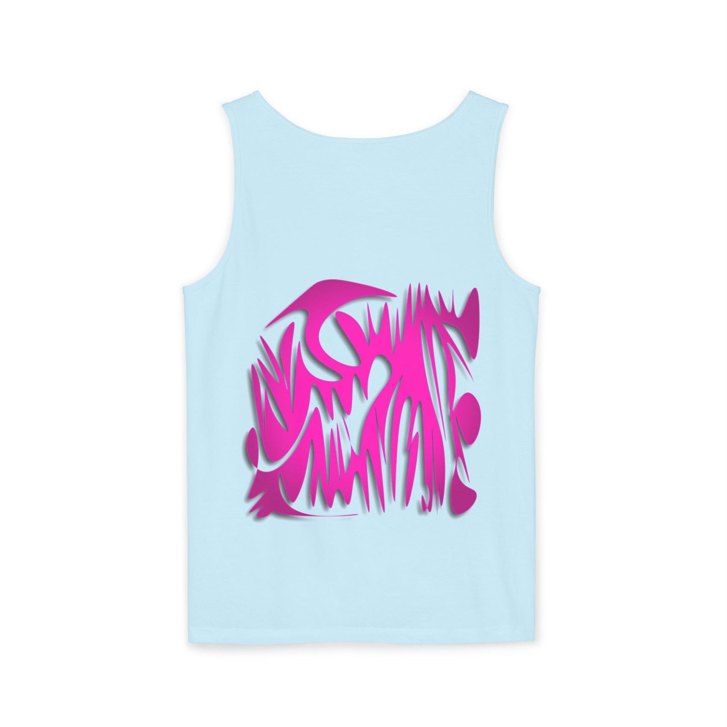 Vibrant Unisex Garment-Dyed Tank Top with Abstract Design