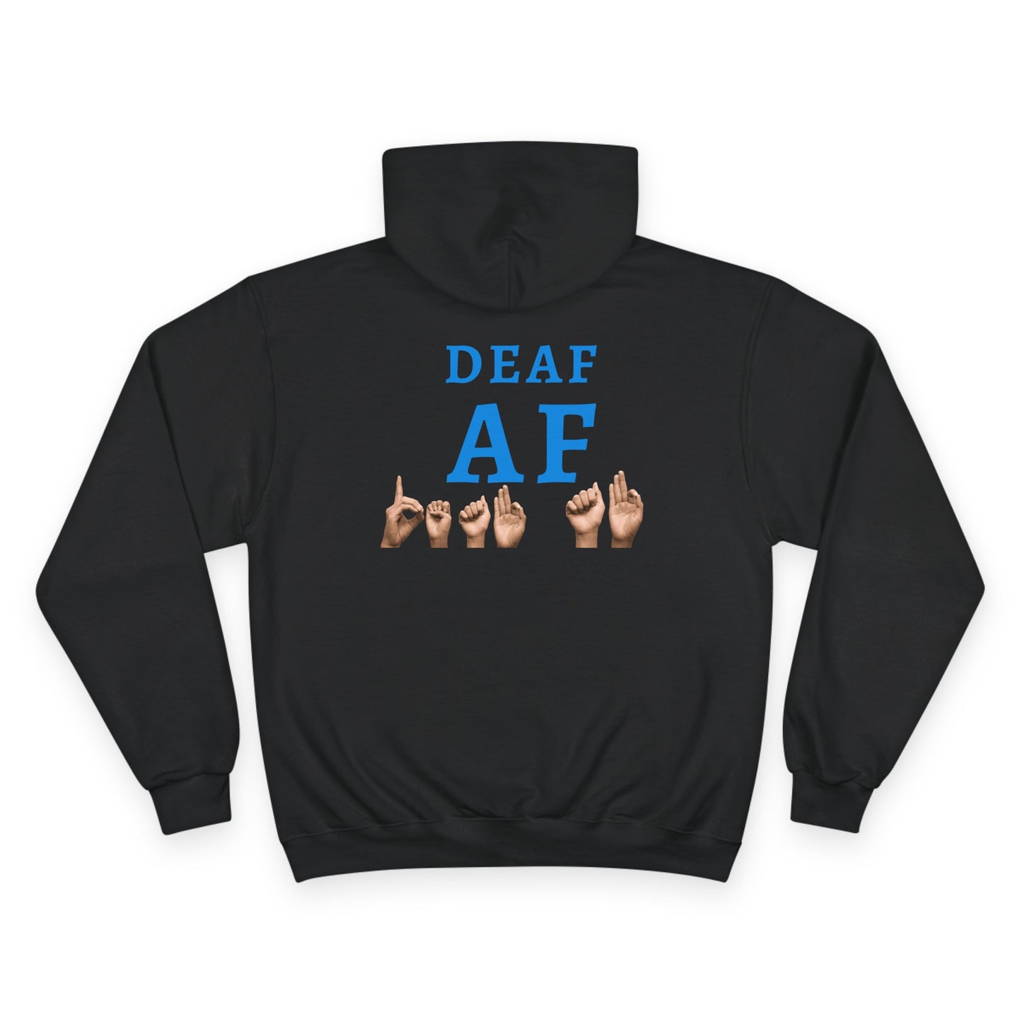 Champion Hoodie - Empowering Deaf Fitness Wear | Perfect for Support, Awareness Events, and Gifts