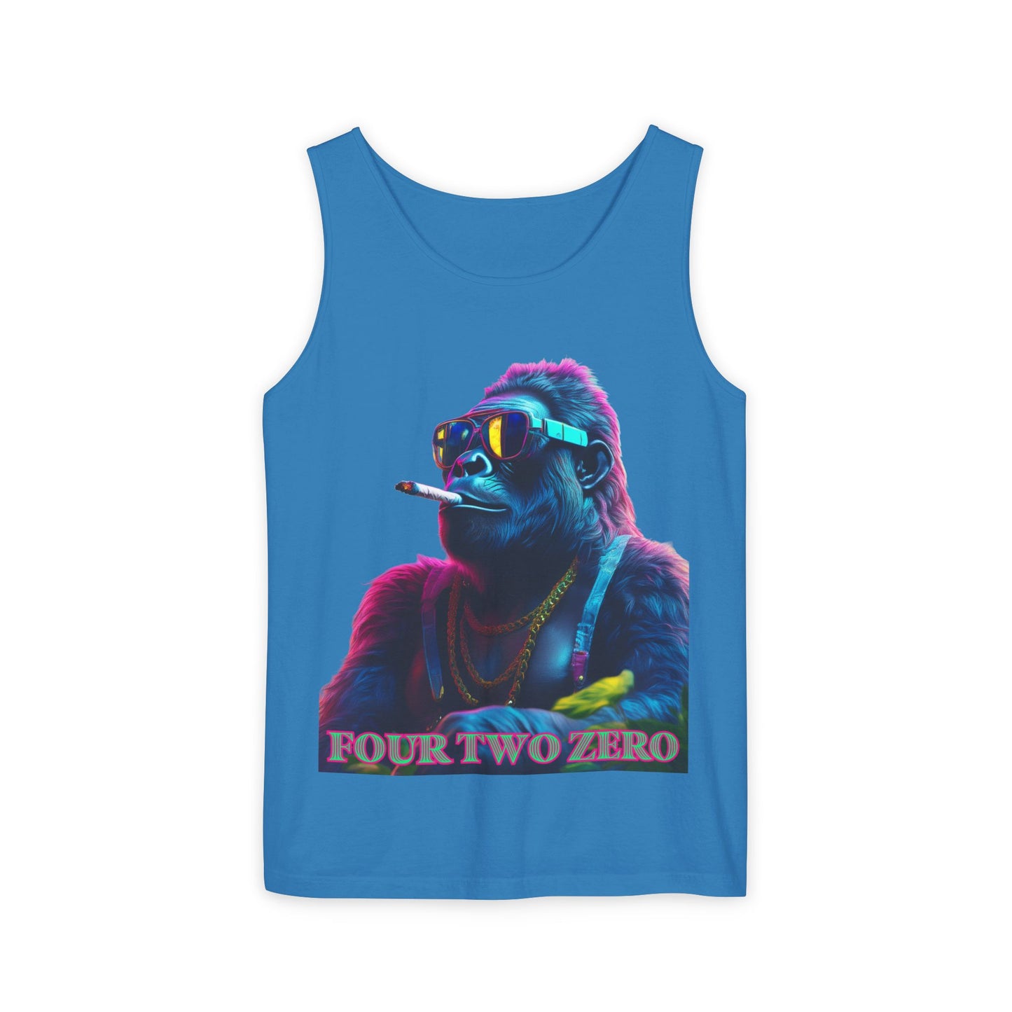 Four Two Zero Gorilla Tank Top - Unisex Garment-Dyed Summer Wear