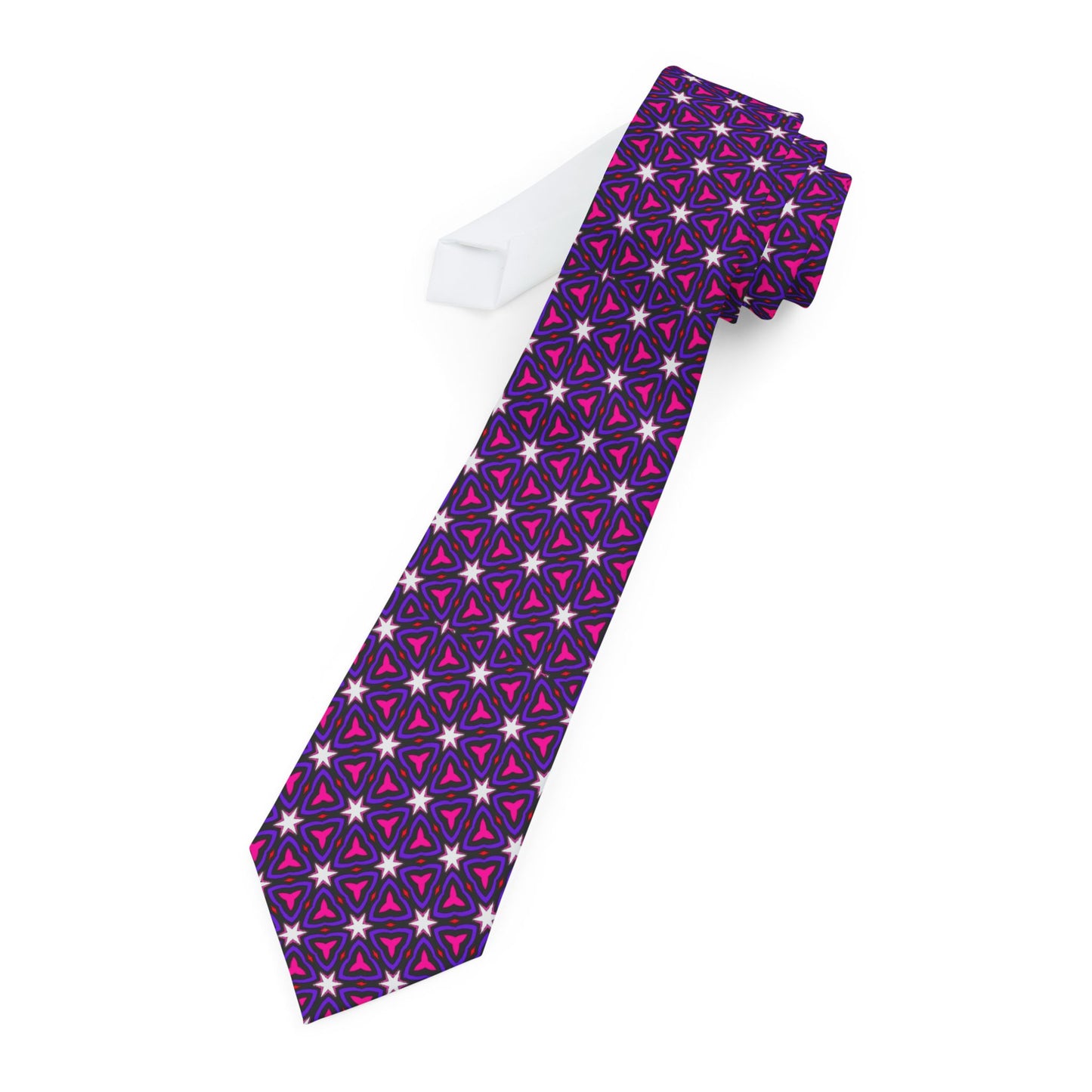 Vibrant Geometric Necktie for Stylish Men - Perfect for Weddings and Formal Events
