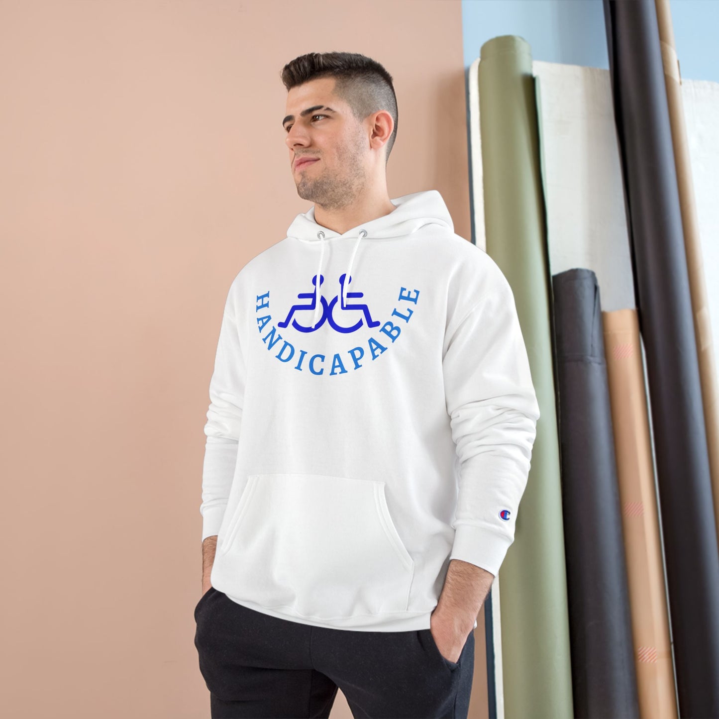 Champion Hoodie - Empowering Deaf Fitness Wear | Perfect for Support, Awareness Events, and Gifts