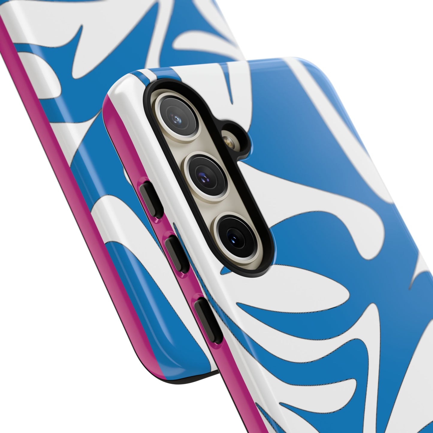 Stylish Tough Phone Case - Blue Abstract Design