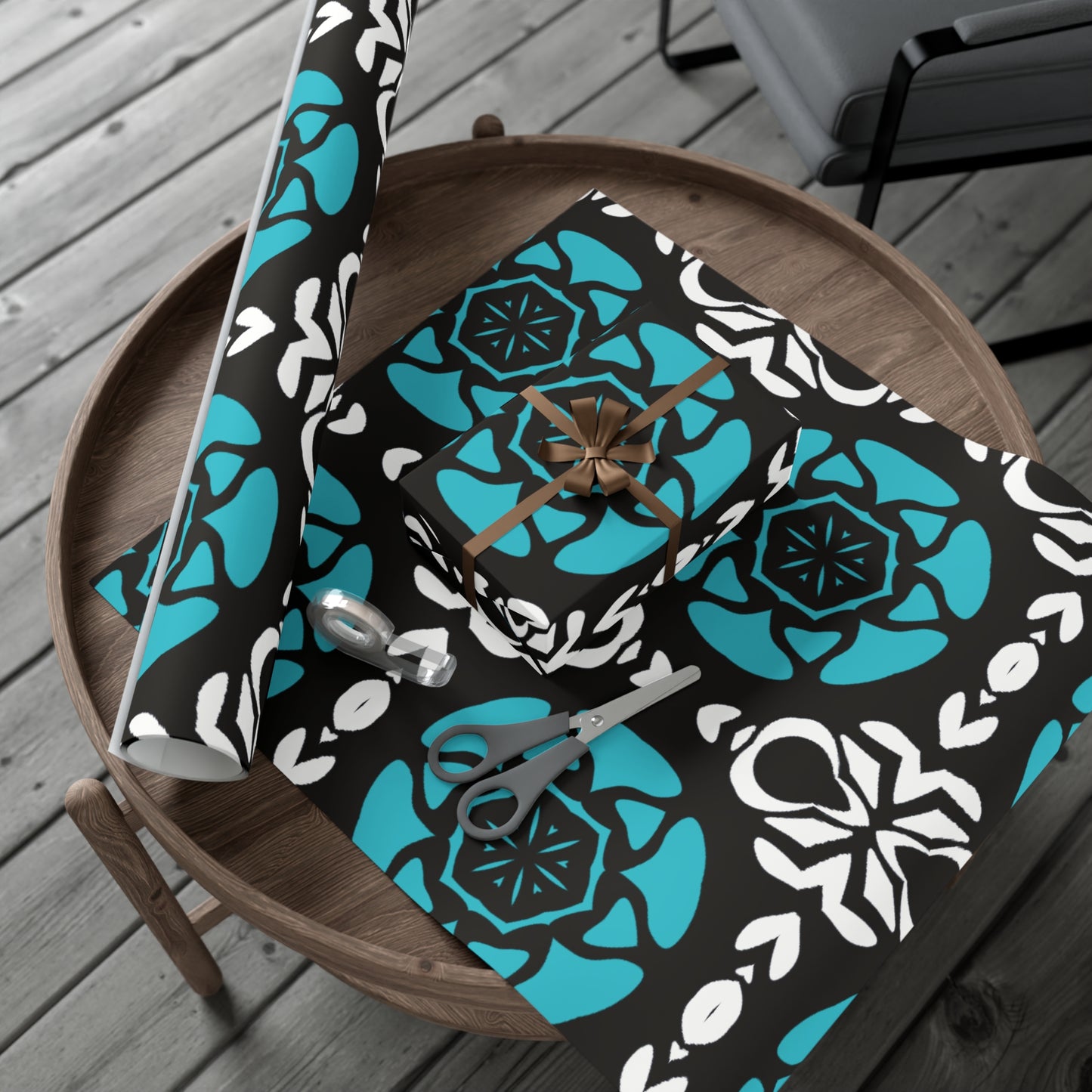 Festive Gift Wrap Papers - Colorful Geometric Pattern for Holidays & Celebrations