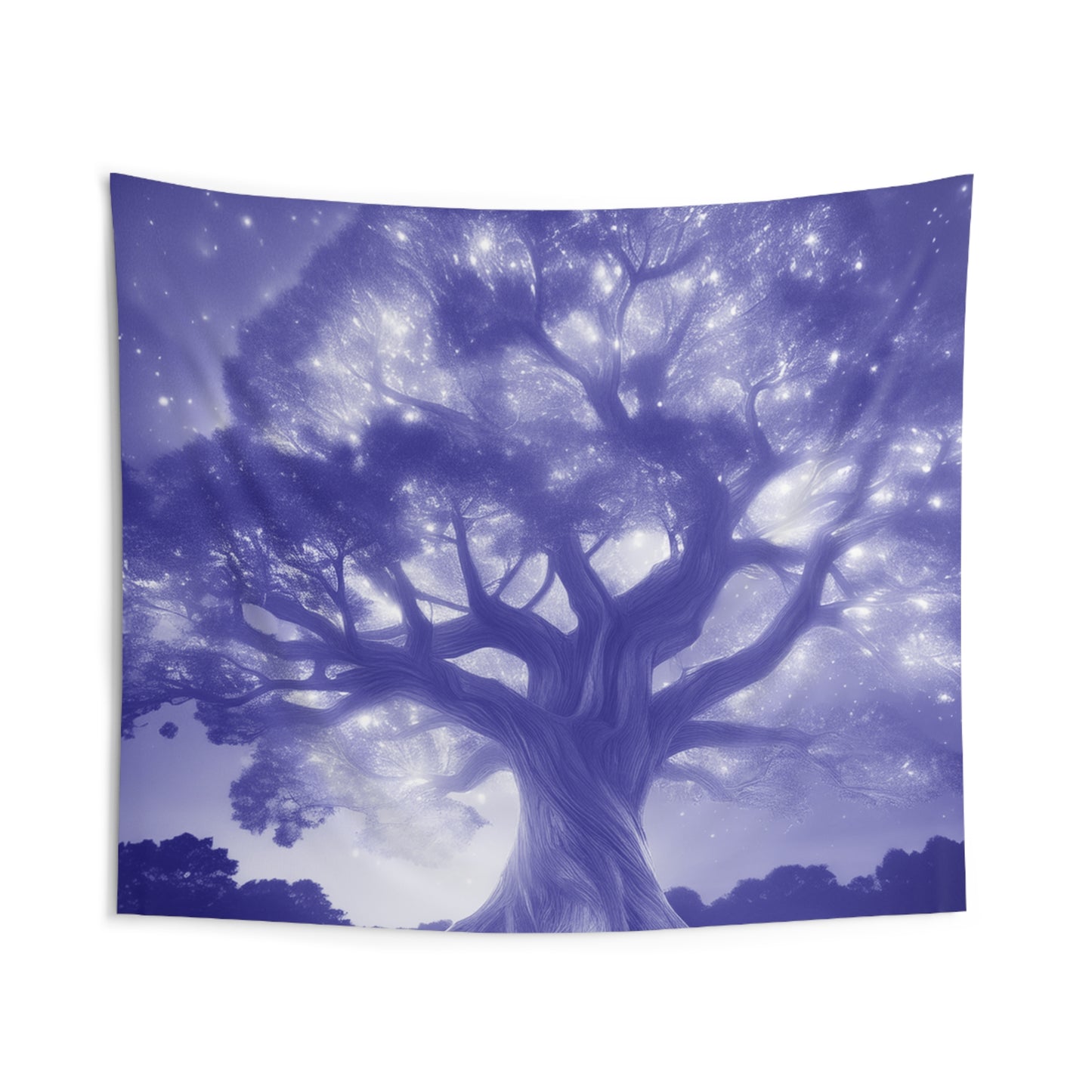 Majestic Tree Glow Indoor Wall Tapestry - Dreamy Home Décor for Nature Lovers