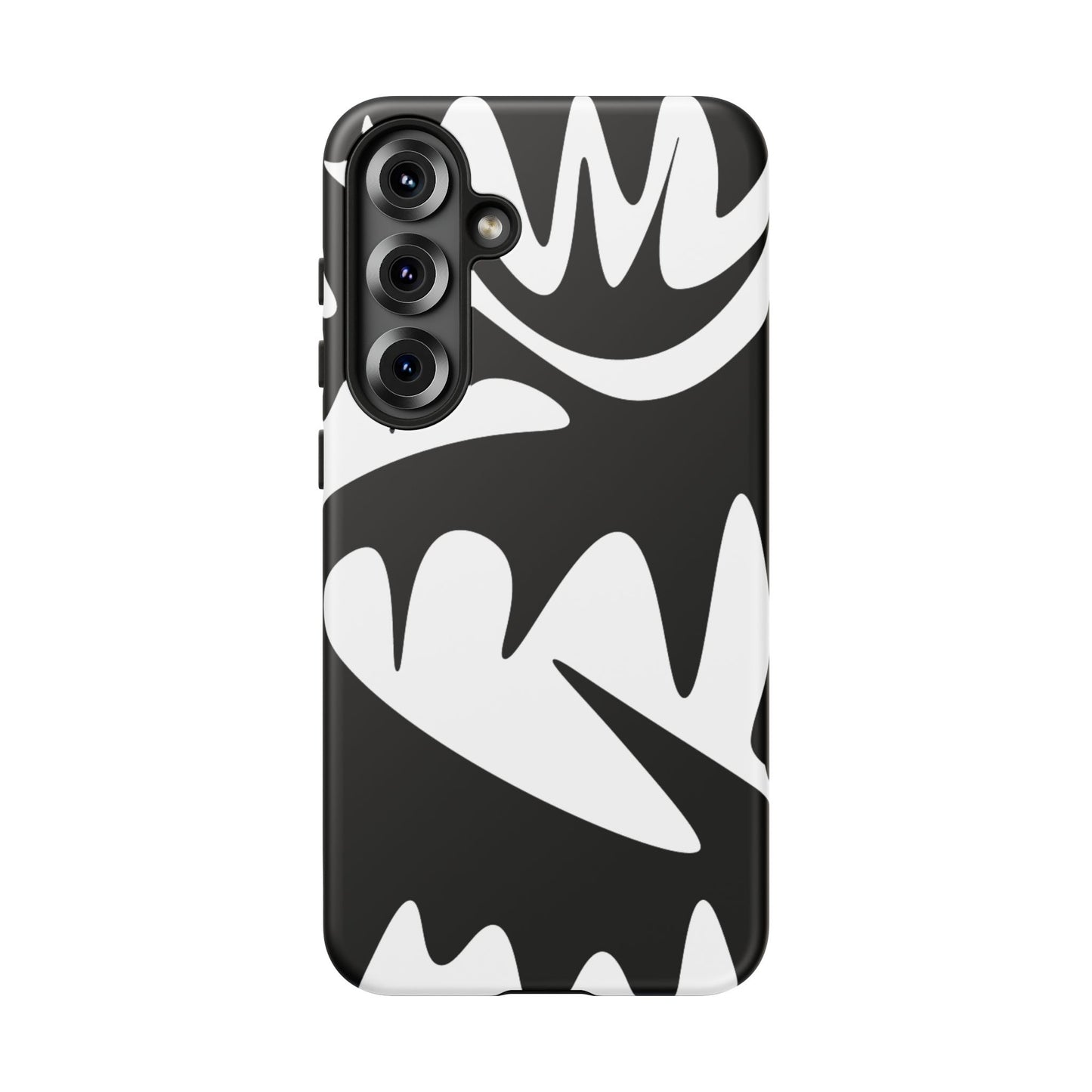 Tough Cases: Bold Black & White Monster Design Phone Case for Trendsetters