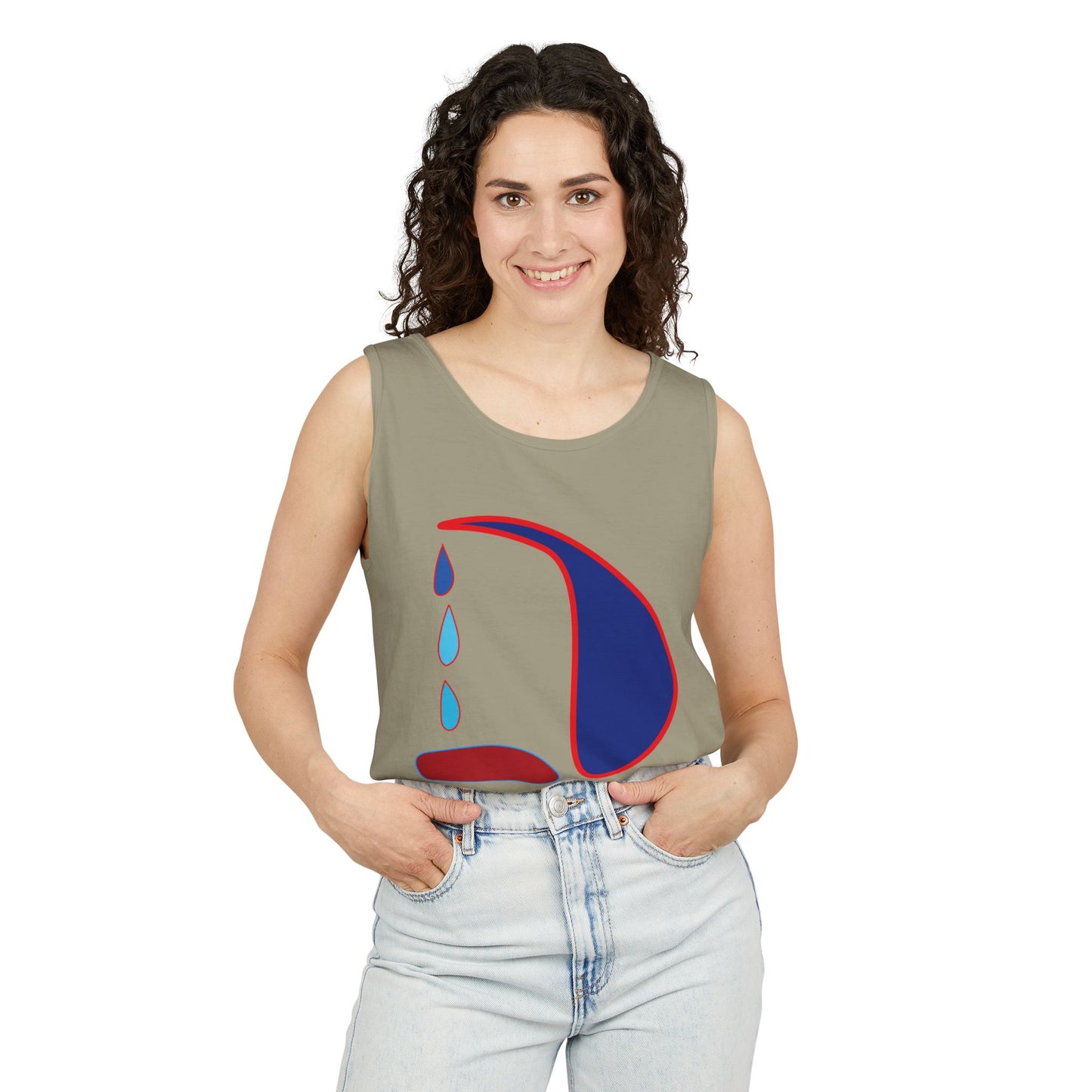 Emotional Art Unisex Garment-Dyed Tank Top | Summer Vibes & Casual Comfort