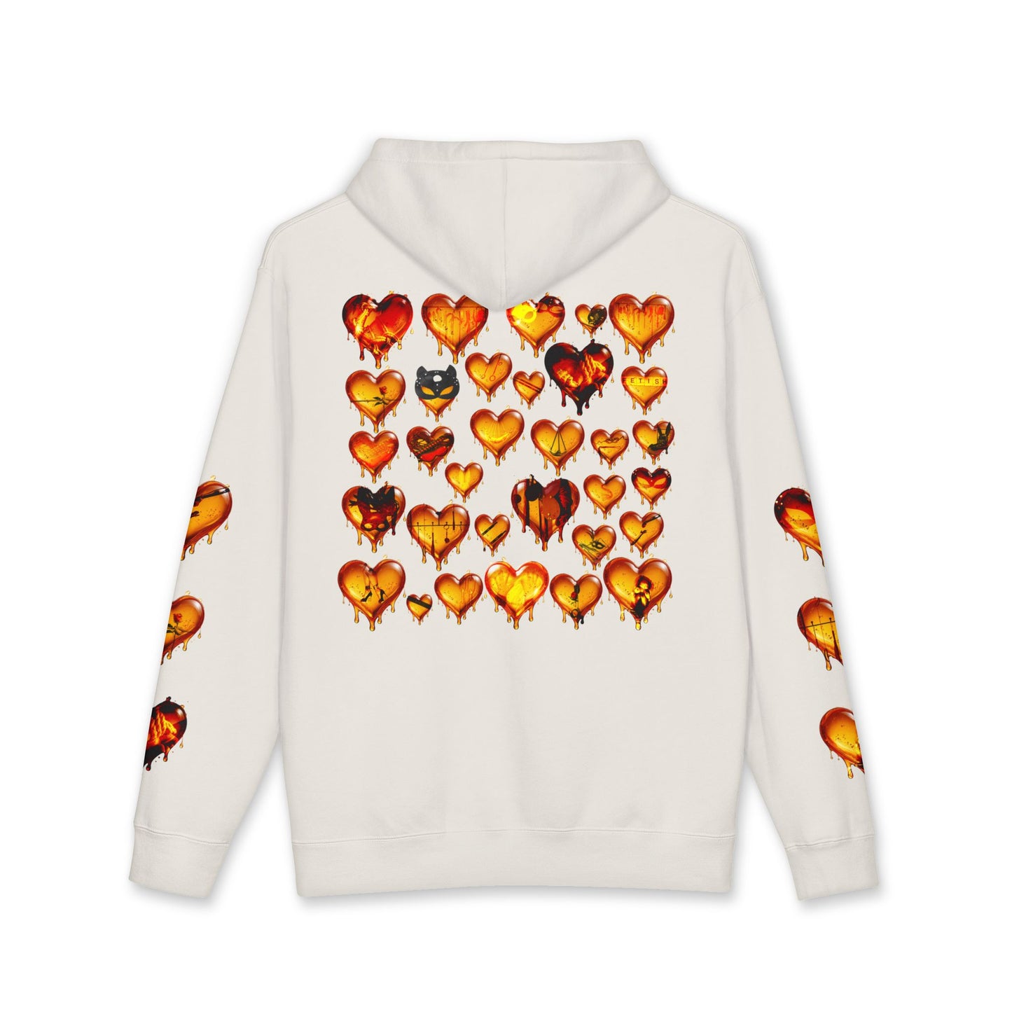 Dripping Heart Hoodie — 'FETISH' Melted Heart Graphic Pullover