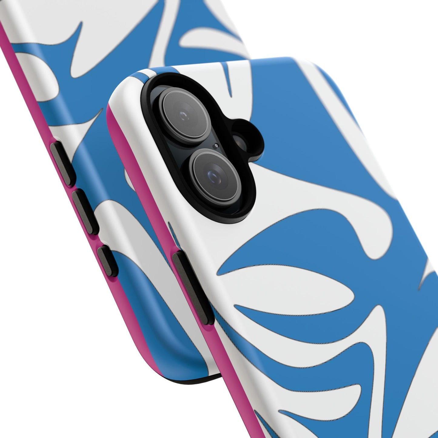 Stylish Tough Phone Case - Blue Abstract Design