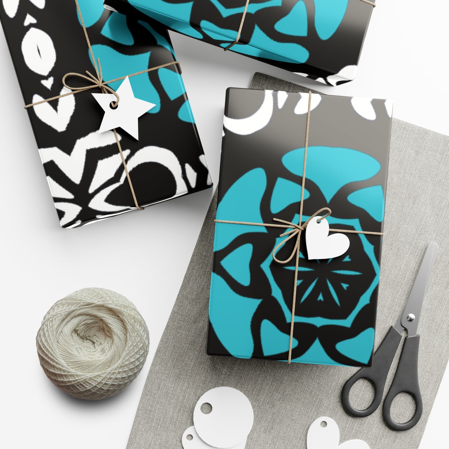 Festive Gift Wrap Papers - Colorful Geometric Pattern for Holidays & Celebrations