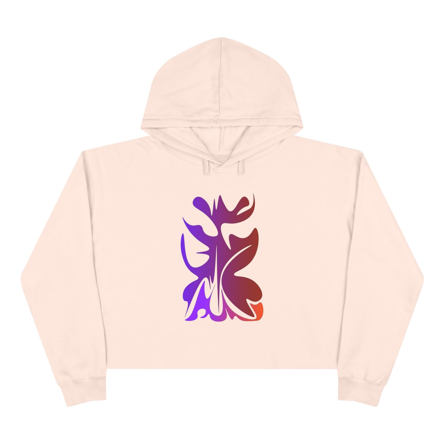 Hand Drawn Summer Crop Hoodie