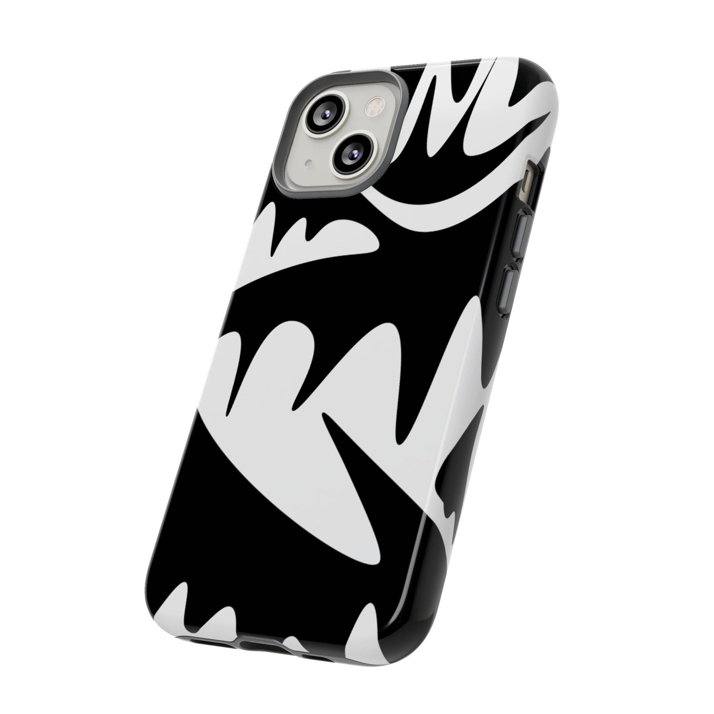 Tough Cases: Bold Black & White Monster Design Phone Case for Trendsetters