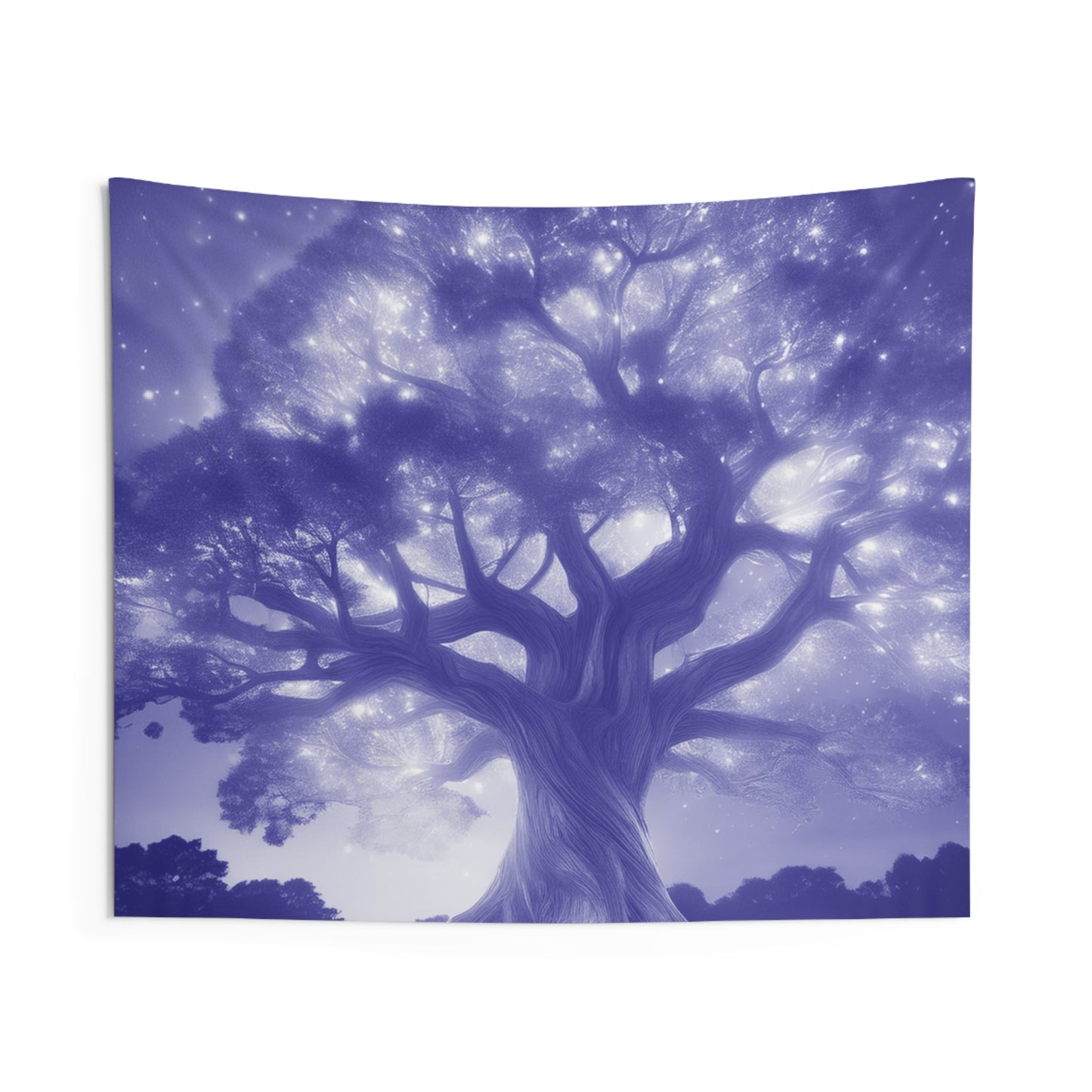 Majestic Tree Glow Indoor Wall Tapestry - Dreamy Home Décor for Nature Lovers