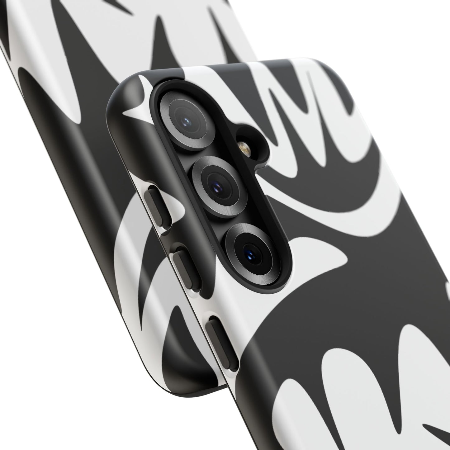 Tough Cases: Bold Black & White Monster Design Phone Case for Trendsetters