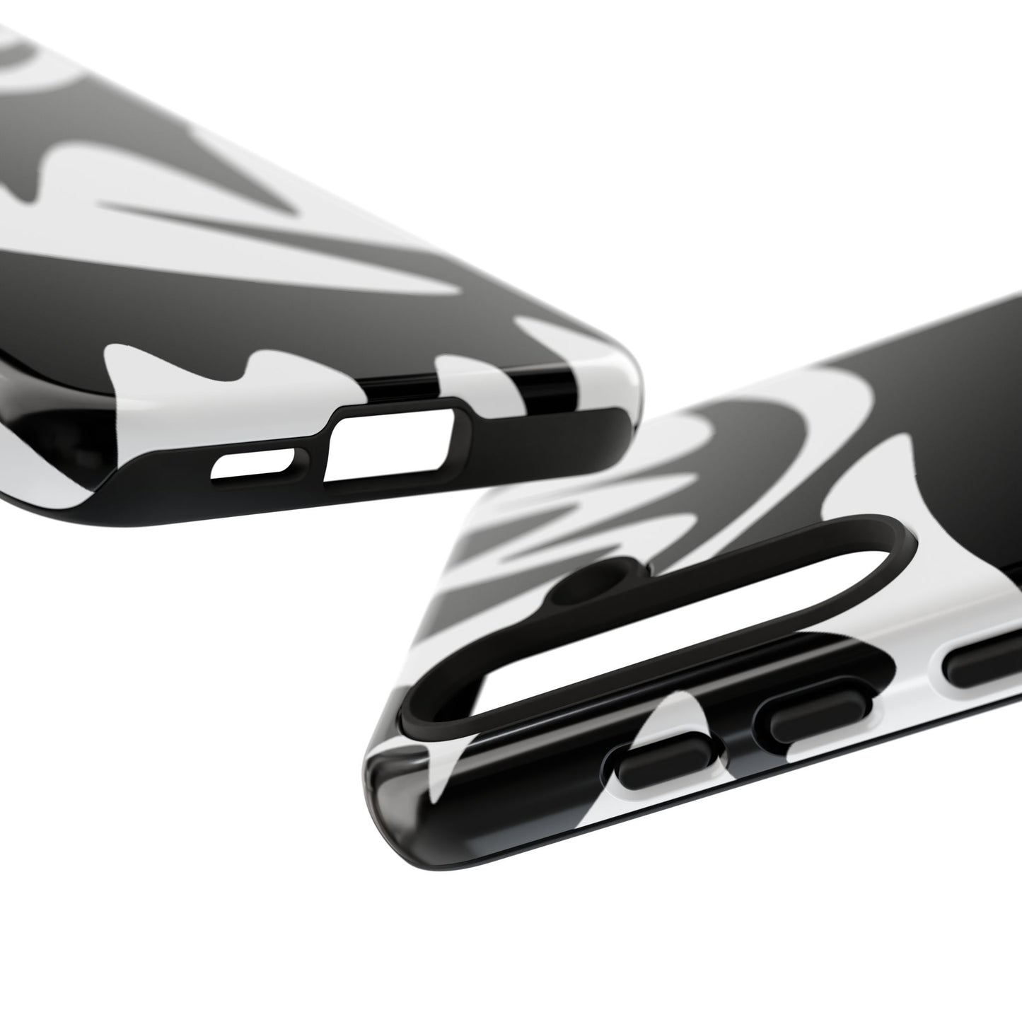 Tough Cases: Bold Black & White Monster Design Phone Case for Trendsetters