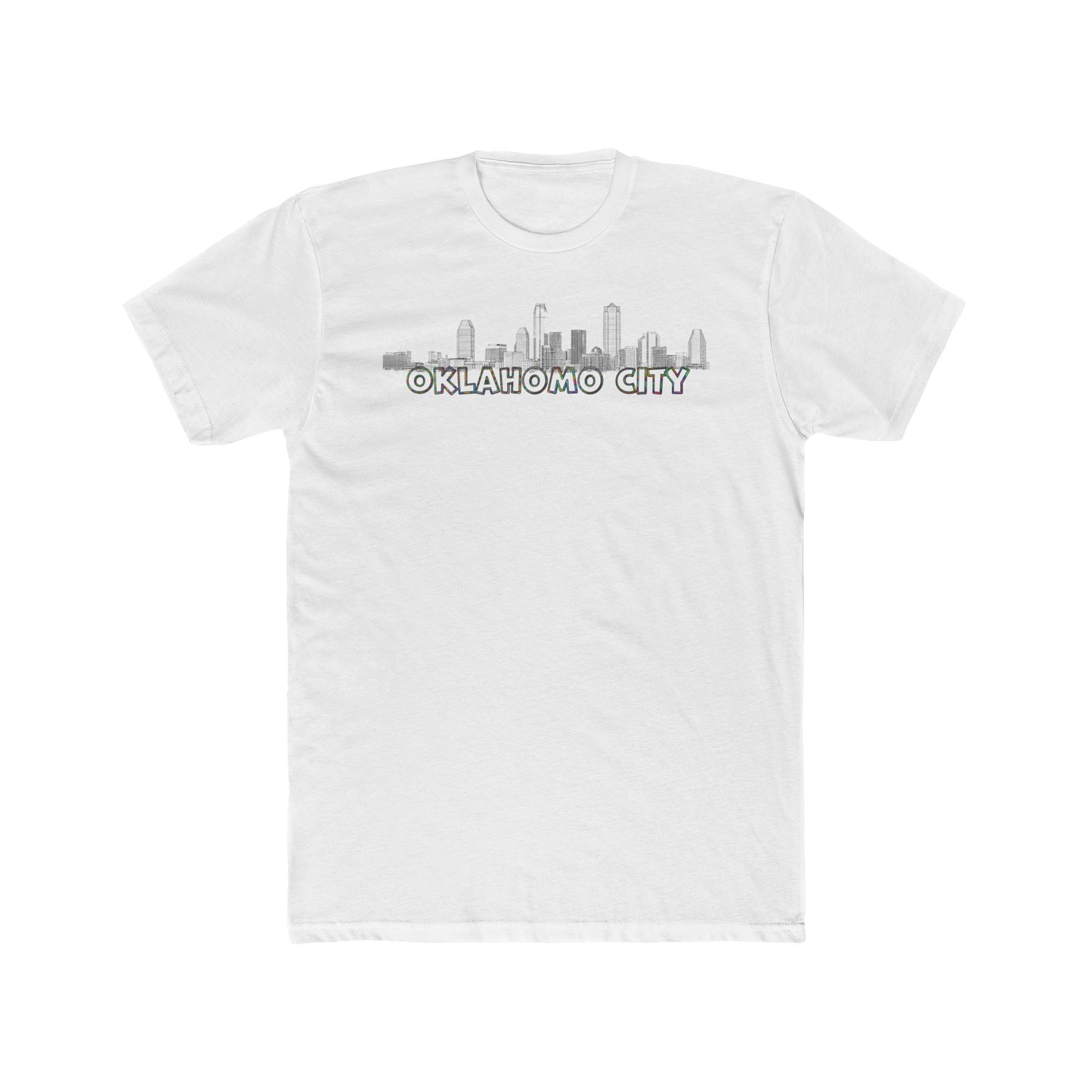 Oklahoma City Skyline Unisex Cotton Crew Tee, Casual Wear, Travel Souvenir, Gift for City Lovers, Summer T-Shirt, Urban Fashion