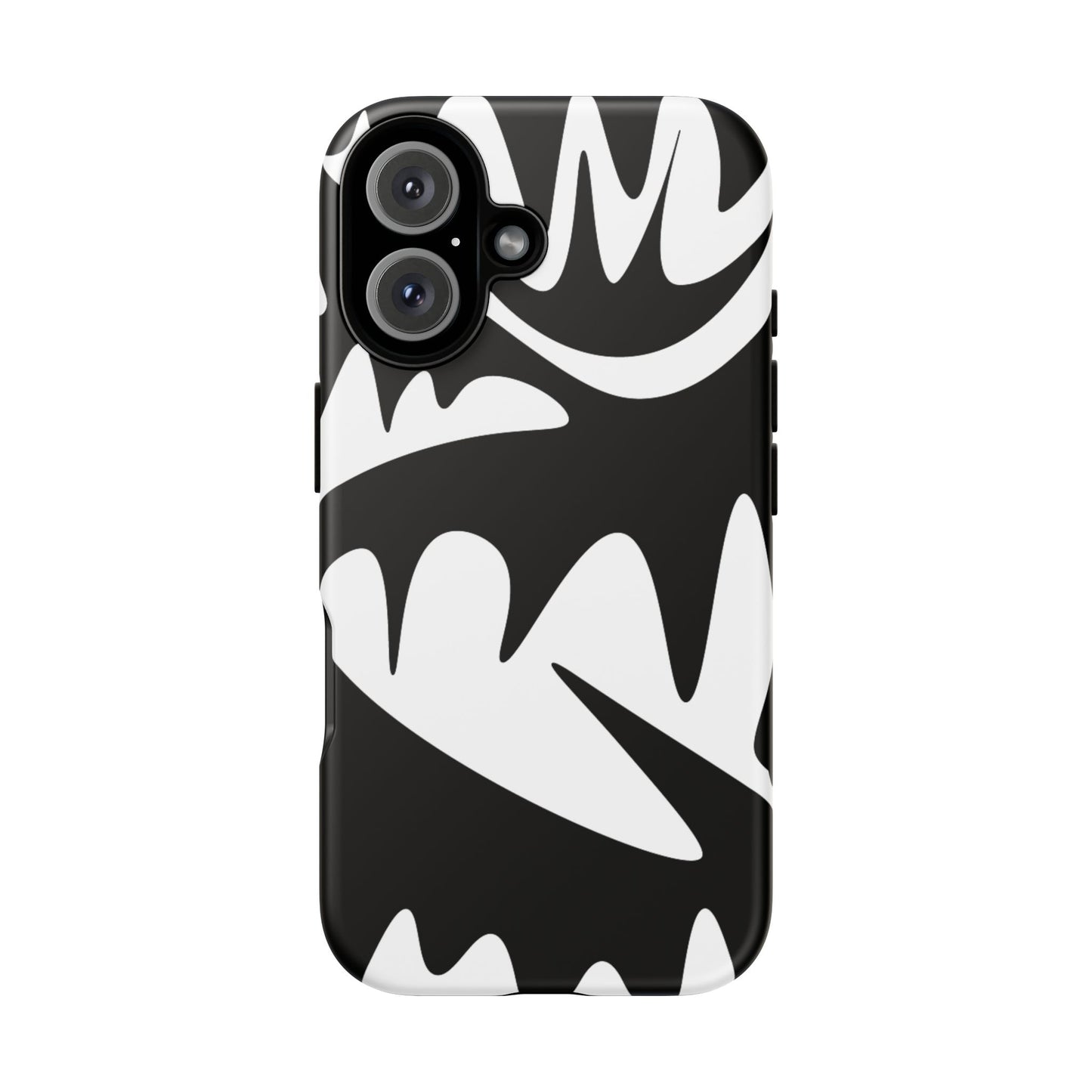 Tough Cases: Bold Black & White Monster Design Phone Case for Trendsetters