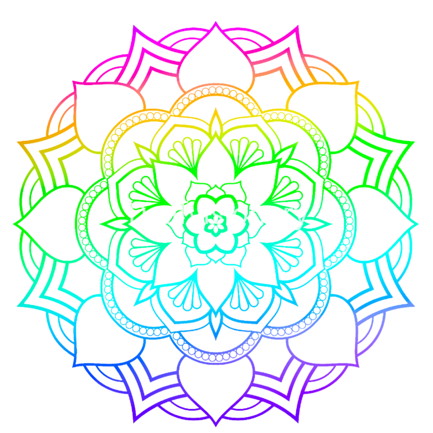 Rainbow Sacred Geometry & Spiritual Icon Mega Pack of 17 pack  Mandala, Lotus & Dragonfly Designs | LGBTQ Pride Digital Download Bundle