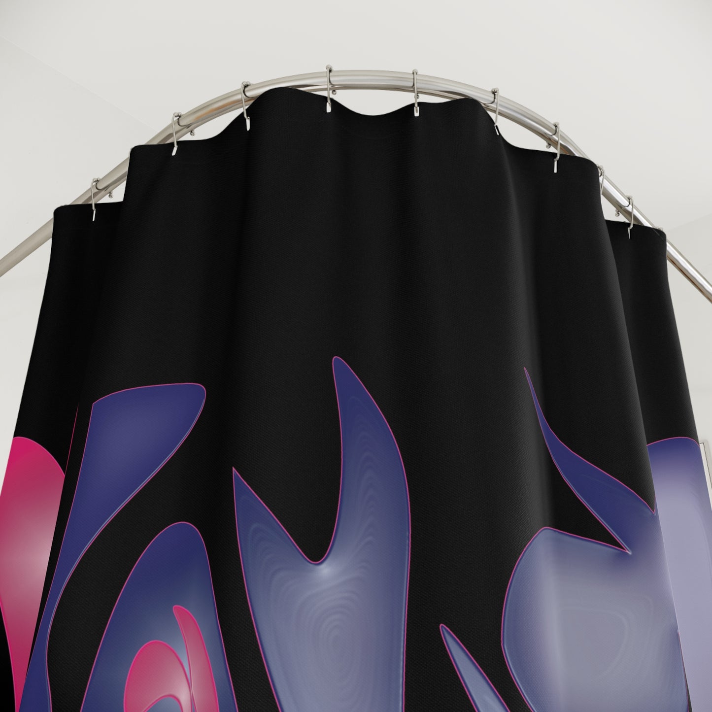 Abstract Heart Shower Curtain – Modern Art Bathroom Decor