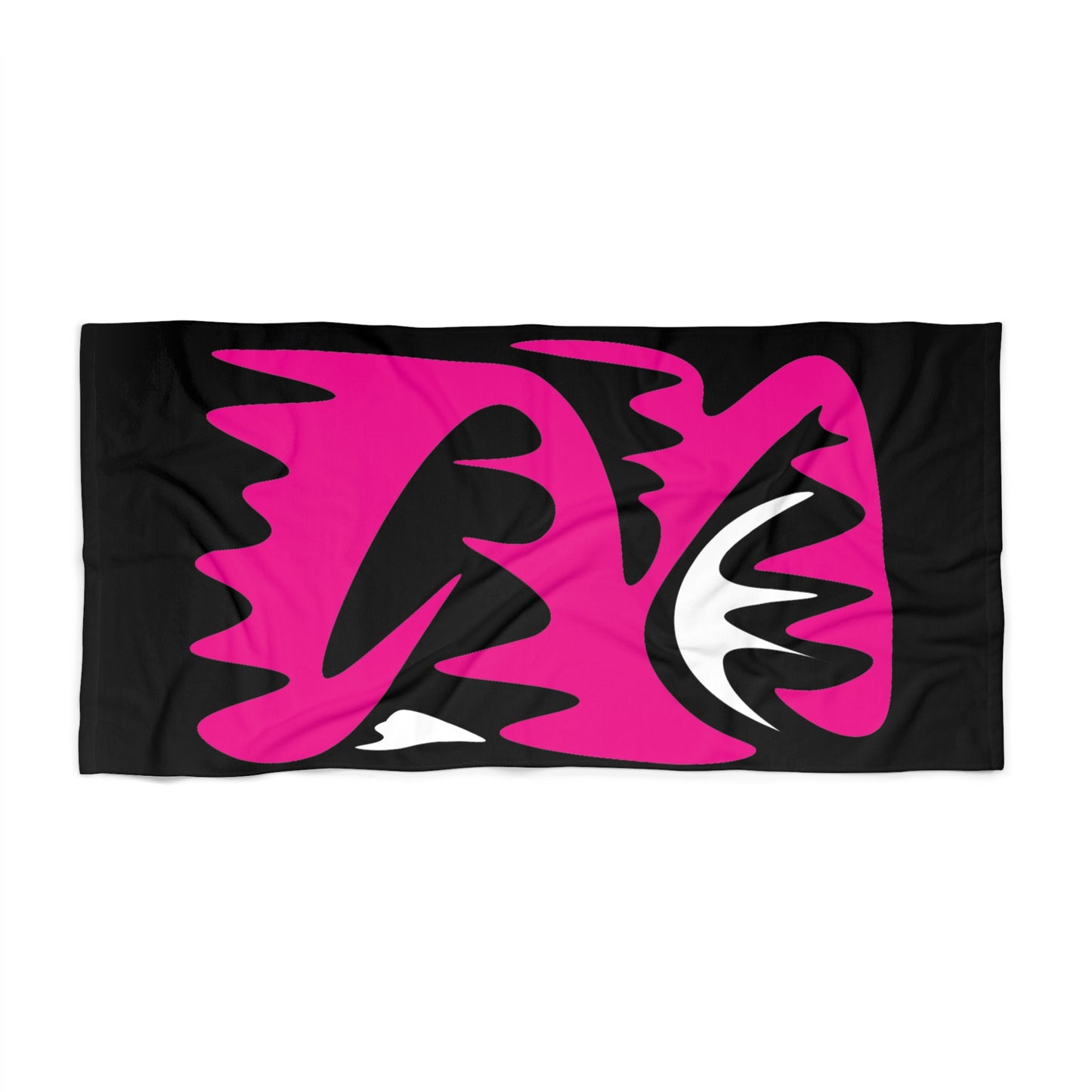Vibrant Pink Beach Towel - Bold Ocean Vibes for Summer Fun