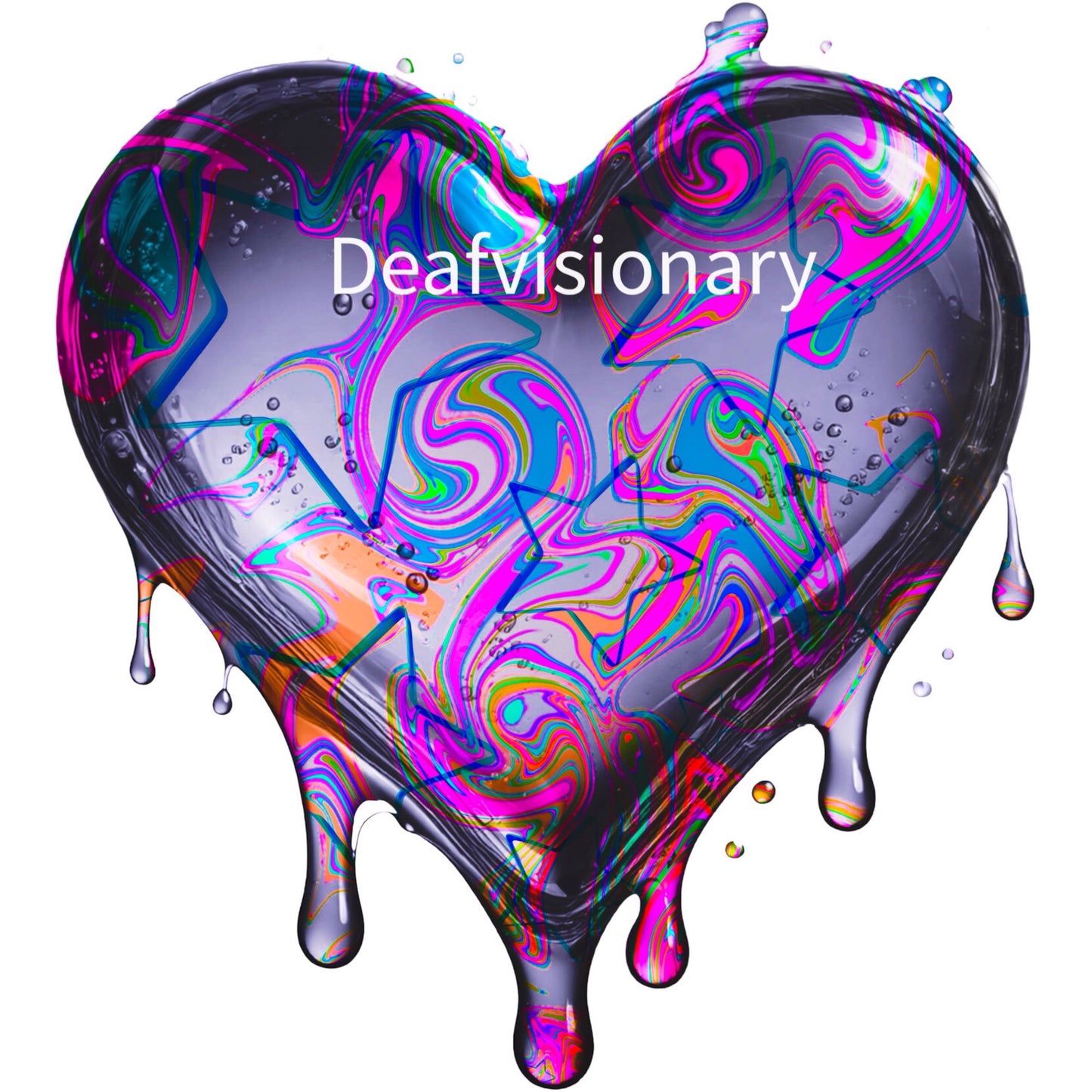 Melting Heart PNG Bundle – Dripping Neon, Chrome & Abstract Love Designs for T-Shirts, Stickers & POD”