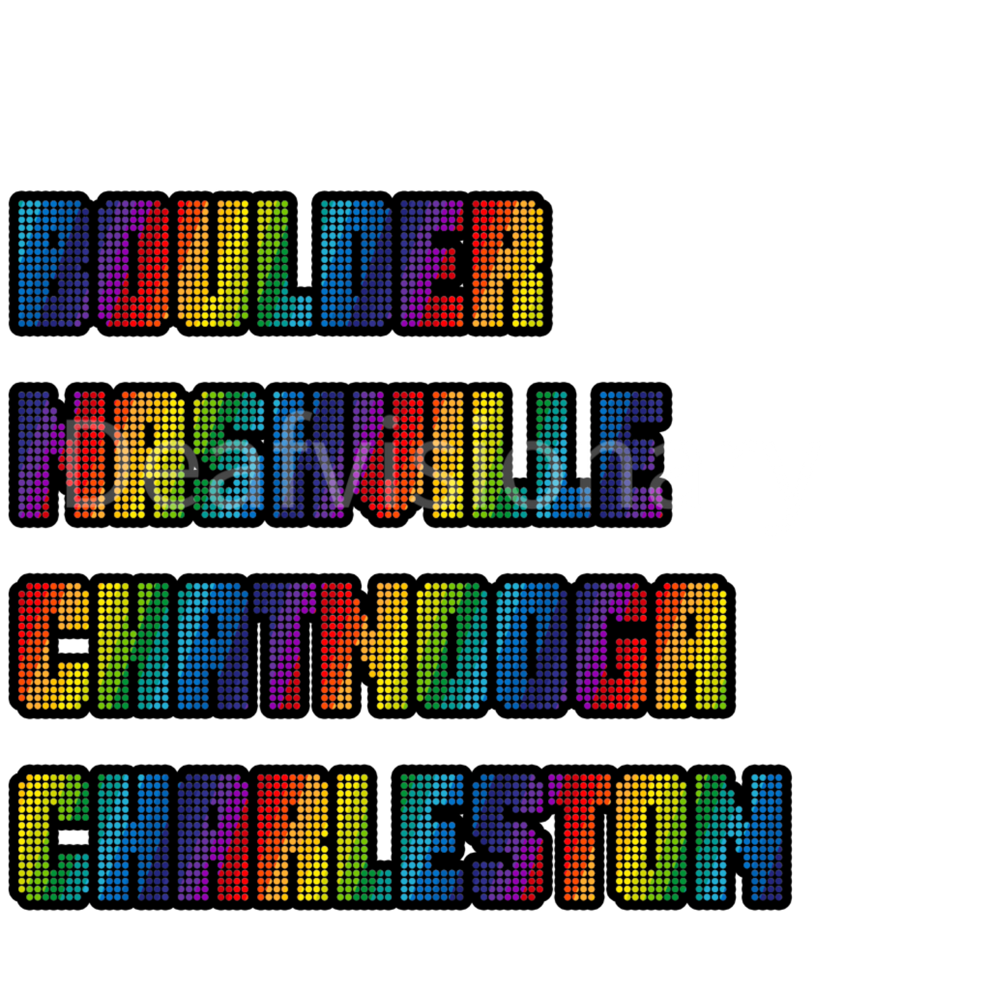 37 LGBTQIA+ Pride Word Art SVG Bundle Packet | Rainbow Typography Pack for Cricut, Sublimation, Stickers & T-Shirts