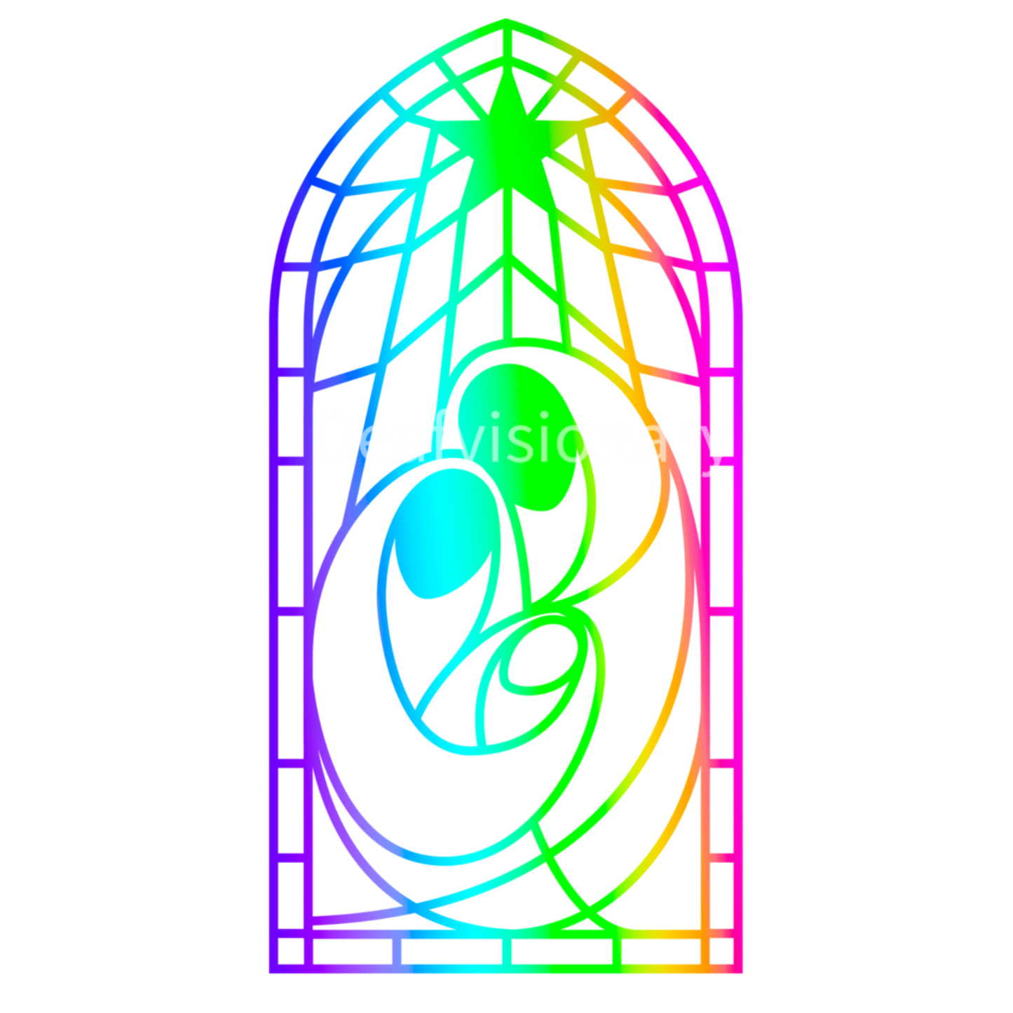 Rainbow Faith Stained Glass Collection – LGBT Christian Art Bundle | Pride Church Windows, Jesus, Cross & Spiritual Icons Pack”