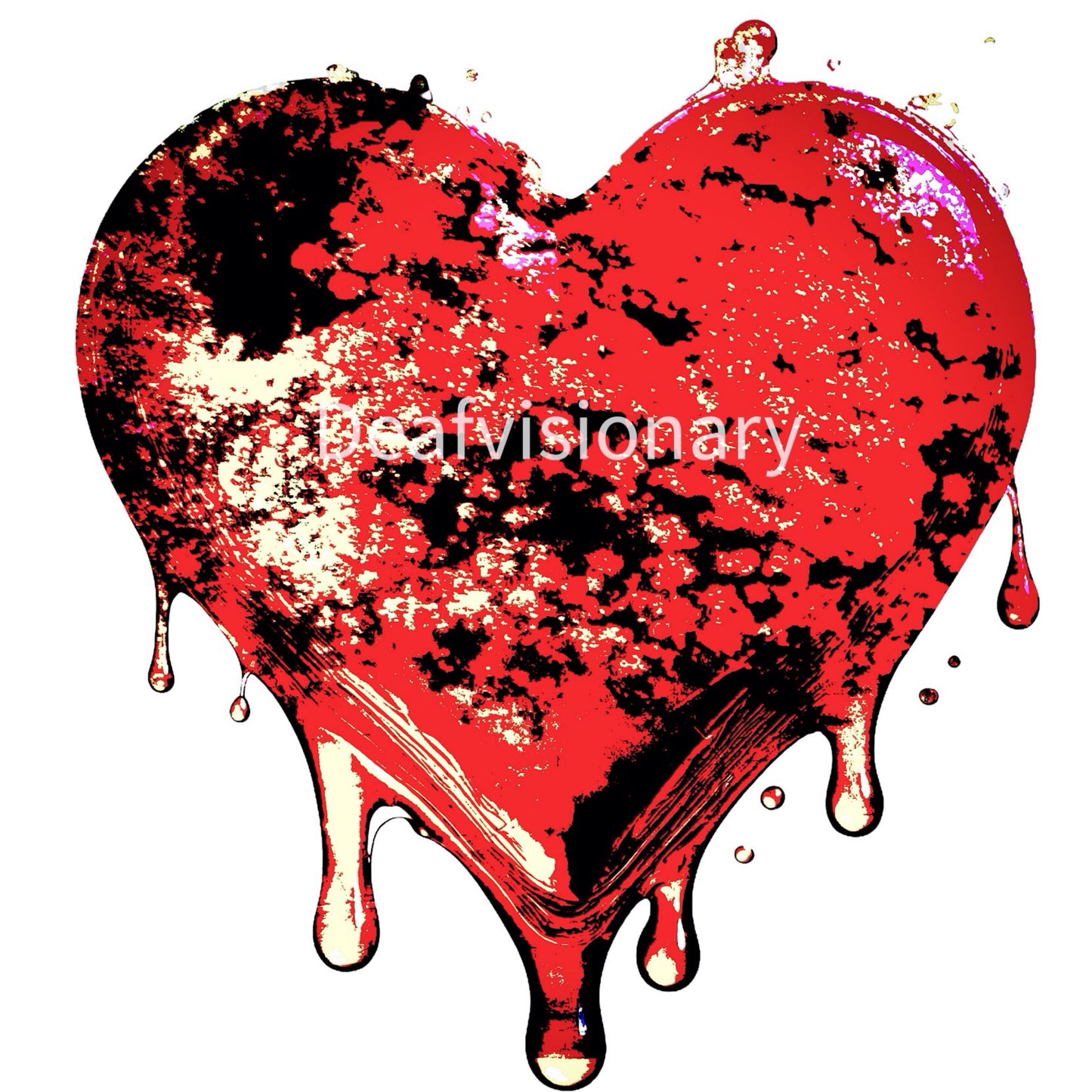 Melting Heart PNG Bundle – Dripping Neon, Chrome & Abstract Love Designs for T-Shirts, Stickers & POD”