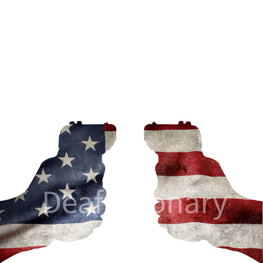 American Flag handguns